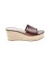 Jack Rogers 100% Leather Solid Brown Wedges Size 8 1/2 - photo 1