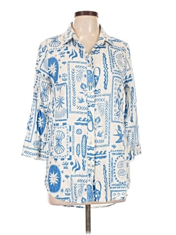 Calypso St. Barth 3/4 Sleeve Button-Down Shirt (view 1)