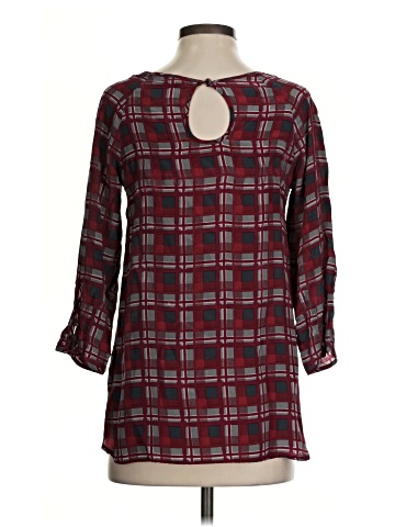 Silence and Noise 3/4 Sleeve Silk Top (view 2)