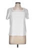 Rafaella 100% Cotton White Short Sleeve Top Size L - photo 1
