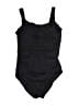 Lands' End Solid Black One Piece Swimsuit Size 12 - photo 1