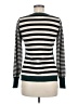 Pink Rose Stripes Green Pullover Sweater Size M - photo 2