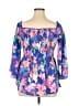 City Chic 100% Polyester Blue Long Sleeve Blouse Size 14 Plus (XS) - photo 2