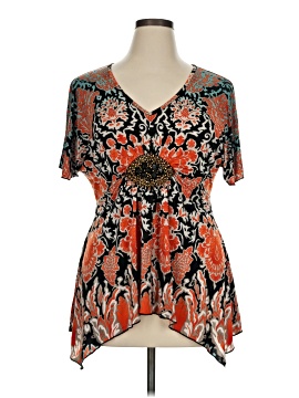 Midnight Velvet Short Sleeve Blouse