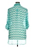 Takara Chevron-herringbone Teal 3/4 Sleeve Blouse Size XL - photo 2