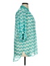 Takara Chevron-herringbone Teal 3/4 Sleeve Blouse Size XL - photo 4