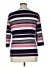 Chaps Stripes Pink 3/4 Sleeve Top Size 1X - photo 2