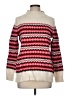 Talbots Chevron-herringbone Ivory Turtleneck Sweater Size M - photo 1