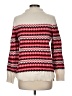 Talbots Chevron-herringbone Ivory Turtleneck Sweater Size M - photo 2