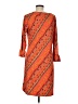 Barbara Gerwit Paisley Orange Casual Dress Size M - photo 2