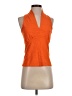 F.L. Malik Orange Sleeveless Blouse Size S - photo 1
