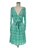 Pixley Chevron-herringbone Teal Cocktail Dress Size M - photo 1