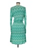 Pixley Chevron-herringbone Teal Cocktail Dress Size M - photo 2