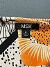 MSK Print Orange Cocktail Dress Size M - photo 7