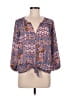 Eclair 100% Polyester Blue 3/4 Sleeve Blouse Size M - photo 1