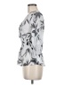 Harve Benard Silver 3/4 Sleeve Blouse Size M - photo 5