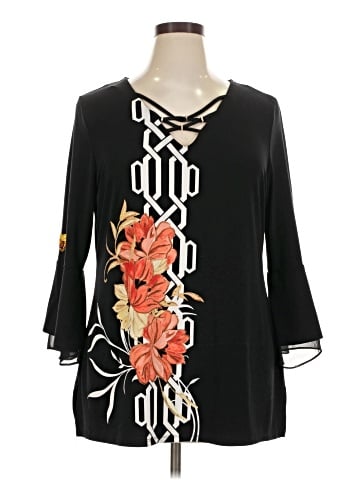 JM Collection 3/4 Sleeve Blouse (view 1)