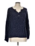 Gap 100% Modal Polka Dots Blue Long Sleeve Blouse Size L - photo 1