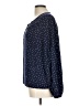 Gap 100% Modal Polka Dots Blue Long Sleeve Blouse Size L - photo 5