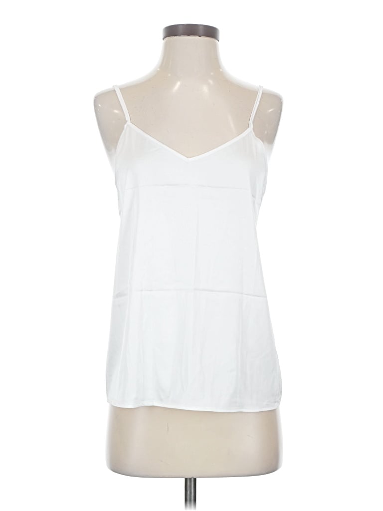 Pre-owned Ekouaer Tank Top White Halter Neckline Tops