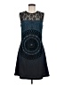 Desigual Graphic Blue Cocktail Dress Size EU 38 / US 8 - photo 1