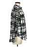 Topshop 100% Polyester Checkered-gingham Plaid White Silver Long Sleeve Blouse Size 6 - photo 4