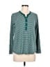 Lands' End Teal Long Sleeve Henley Size M (petite) - photo 1
