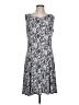 Perceptions Graphic Gray Casual Dress Size L - photo 1