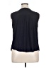 Ann Taylor LOFT 100% Polyester Black Sleeveless Blouse Size XL - photo 2
