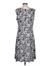 Perceptions Graphic Gray Casual Dress Size L - photo 2