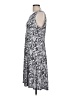 Perceptions Graphic Gray Casual Dress Size L - photo 5
