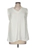 CAbi 100% Polyester Ivory Sleeveless Blouse Size M - photo 1