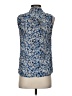Theory 100% Silk Blue Sleeveless Silk Top Size S - photo 2