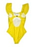 Assorted Brands Solid Yellow One Piece Swimsuit Size M - photo 2
