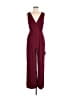 Lulus 100% Polyester Solid Burgundy Jumpsuit Size M - photo 1