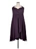 David's Bridal 100% Polyester Solid Purple Cocktail Dress Size 20 - photo 1