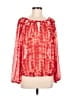 Jennifer Lopez 100% Polyester Red Long Sleeve Blouse Size M - photo 1