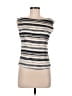 Casual Corner 100% Recycled Polyester Silver Sleeveless Top Size M - photo 1
