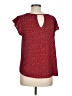 Papermoon 100% Polyester Stars Burgundy Short Sleeve Top Size M - photo 2