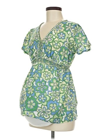 Mimi Maternity Short Sleeve Blouse (view 1)