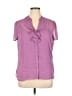 East5th 100% Polyester Purple Short Sleeve Blouse Size XL - photo 1