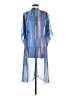 BCBGMAXAZRIA 100% Polyester Blue Kimono One size - photo 2