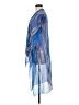 BCBGMAXAZRIA 100% Polyester Blue Kimono One size - photo 5