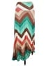 Final Touch Chevron-herringbone Teal Casual Skirt Size M - photo 1