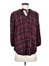 Torrid 100% Rayon Burgundy 3/4 Sleeve Blouse Size Med Plus (00) - photo 1