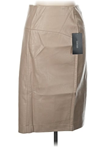 Zara Basic Faux Leather Skirt (view 1)