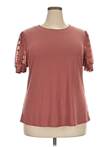 Flower & Feather Short Sleeve Top (view 1)