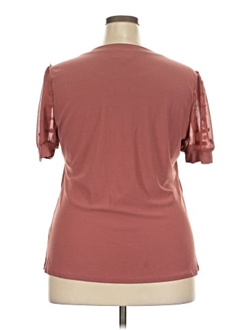 Flower & Feather Short Sleeve Top (view 2)