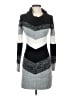 BCX 100% Acrylic Chevron-herringbone Gray Casual Dress Size S - photo 1