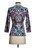 J. McLaughlin Blue 3/4 Sleeve Top Size XS - photo 2